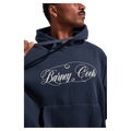 View of Barney Cools Scribe Hood in colour Navy.