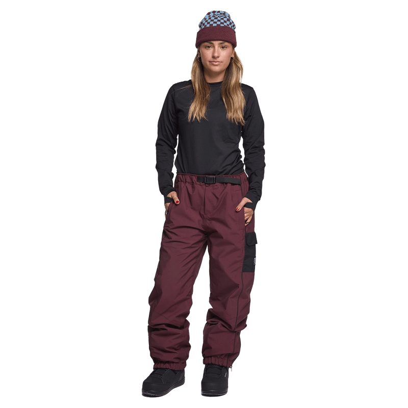 Front view of women in the Rojo She Ripz Ski Pants - Womens - colour Fig