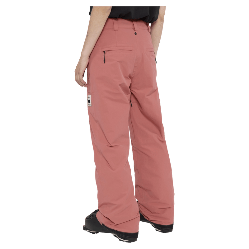 Side view of the Armada Brae 2L Pants in Faded Rose colourway, unisex's model