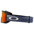 Side view of the Oakley Line Miner XM Goggles in Ink Haze, Prizm Torch lens, unisex model