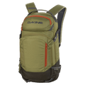 Main view of the Dakine Heli Pro 20L Backpack in UTILITY GREEN colourway, unisex's model