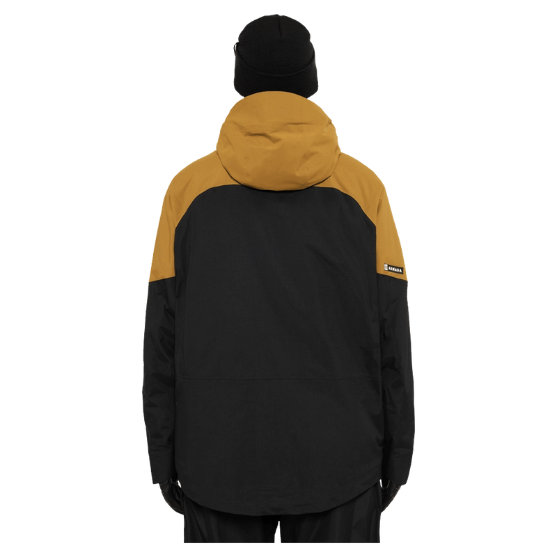 Back view of the Armada Romer 2L Jacket in Golden Brown colourway, men's model