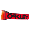Side view of the Oakley Line Miner XL Goggles in Redline, Prizm Torch lens, unisex model