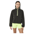 Main view of the PE NATION Verde Sherpa Quarter Zip Cavier/Washed Lime Jumper, 26/27 Womens's model