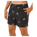 Side view of the Rip Curl Fun Times Shorts in Washed Black colourway, men's model