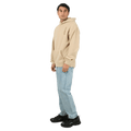 Full-body view of the St Goliath Compressor Hoodie in Sand colourway, men's model