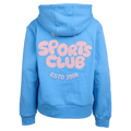 Back view of the Eve Girl Sport Club Hoodie in Blue colourway, girls's model
