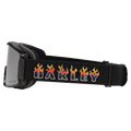 Side view of the Oakley Line Miner XL Goggles in Rene Signature, Prizm Black lens, unisex model
