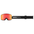 Strap view of the Giro Method II Asian Fit Goggles in Stacked Black, Ember lens, unisex model