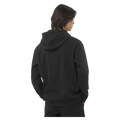 Back view of the Salomon 2026 Logo Hoodie in Deep Black colourway, unisex's model.