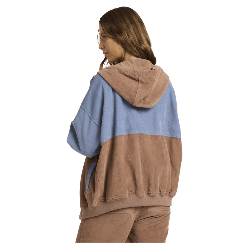 Back view of women wearing the Billabong Set The Tone Jacket - Womens in Multi colour