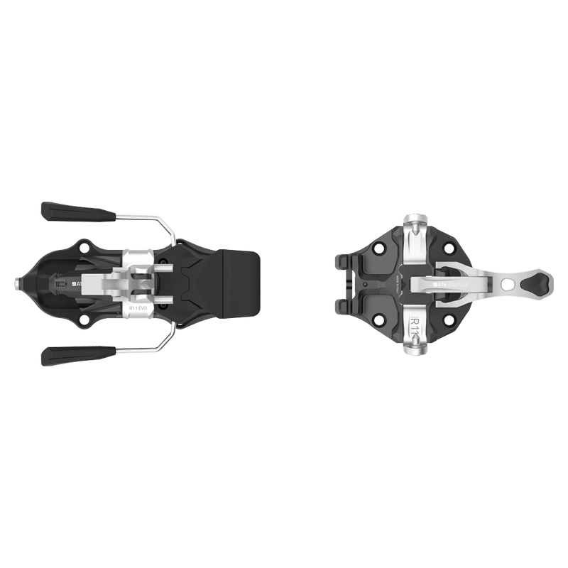 Top view of White ATK Raider 11 Evo Ski Touring Bindings