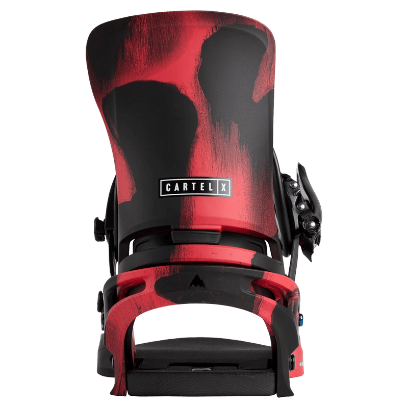 Red Burton Cartel X Snowboard Bindings highback view