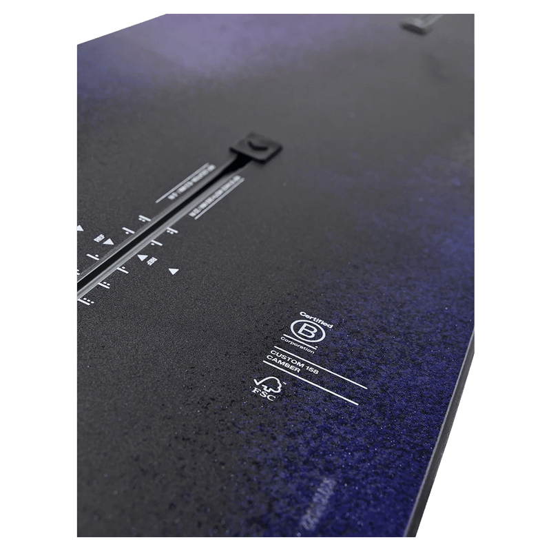 Channel view of the Burton Custom Faded Snowboard, 26/27 men's model