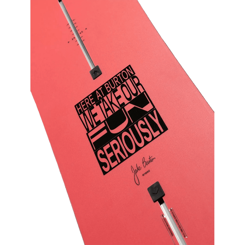 Close view of the Burton FB2W Red Tomato Snowboard, 26/27 unisex's model