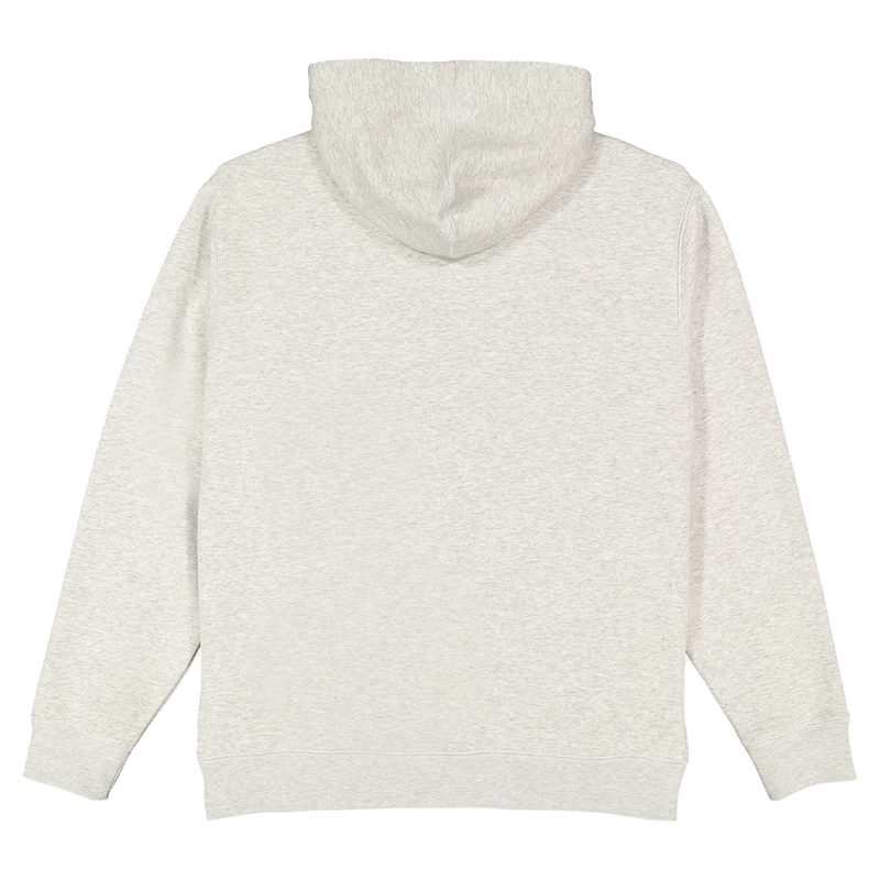Back view of the Billabong Adiv Mock Pop Hoodie in Light Grey Heather
