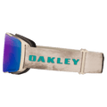 Side view of the Oakley Line Miner Pro XL Goggles in Jamie Sig, Prizm Argon and Iced lens, unisex model