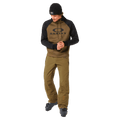 Full-body view of the Oakley Best Cedar Rc Insulated Ski Pants in Army Green colourway, mens's model