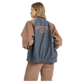 Back view of women wearing the Billabong OG Real Jacket - Womens in Stormy