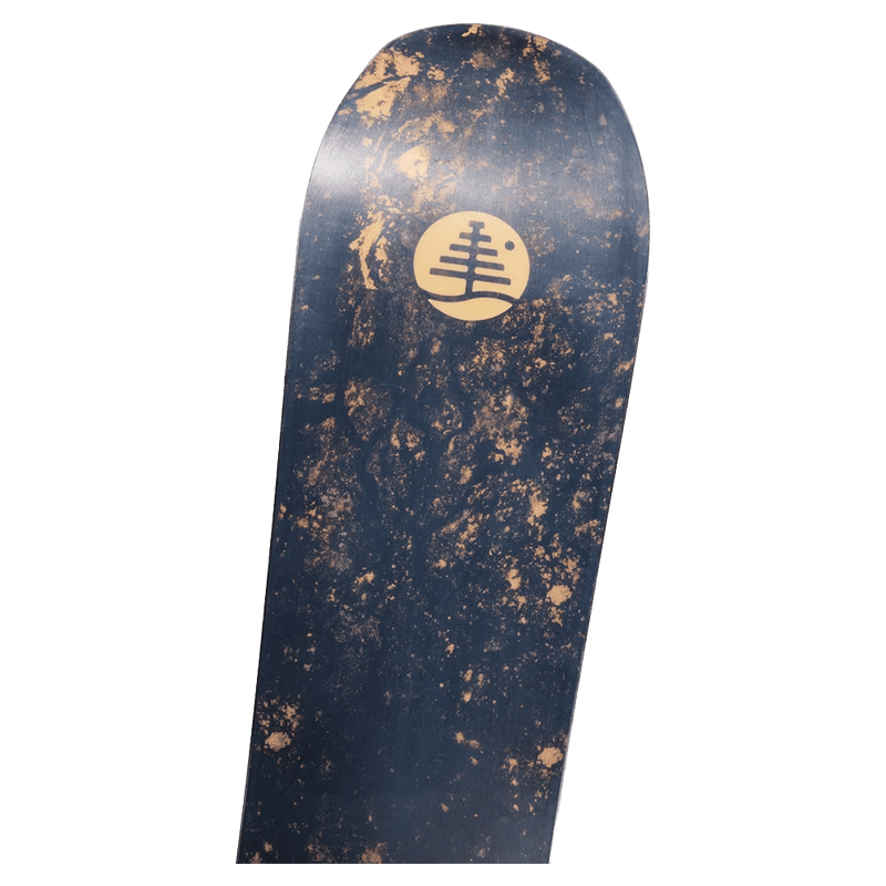 Base view of the Burton Time Thief Fire Snowboard, 26/27 unisex's model