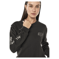Front Close view of the PE NATION Glide Longsleeve Top Caviar Tops, 26/27 Womens's model