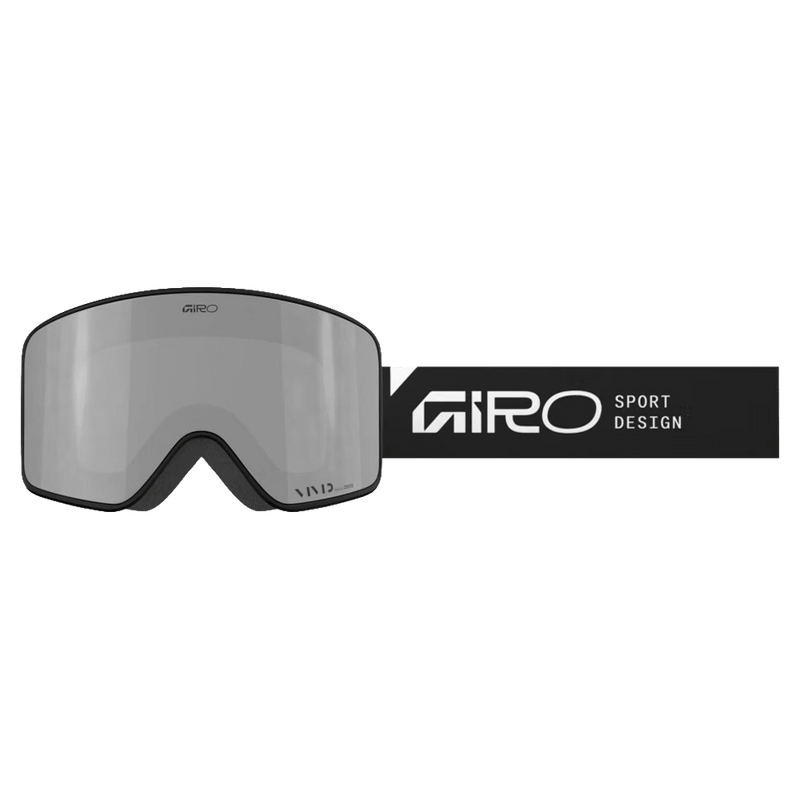 Strap view of the Giro Method II Goggles in Stacked Black, Onyx lens, unisex model