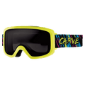 Main view of the Carve Glide Goggles in Yellow, Grey lens, unisex model