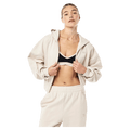 Main view of the PE NATION Adventure Zip Through Cloud Jumper, 26/27 Womens's model