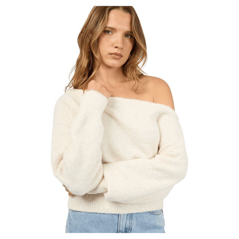 Off Shoulder Knit Jumper - Womens