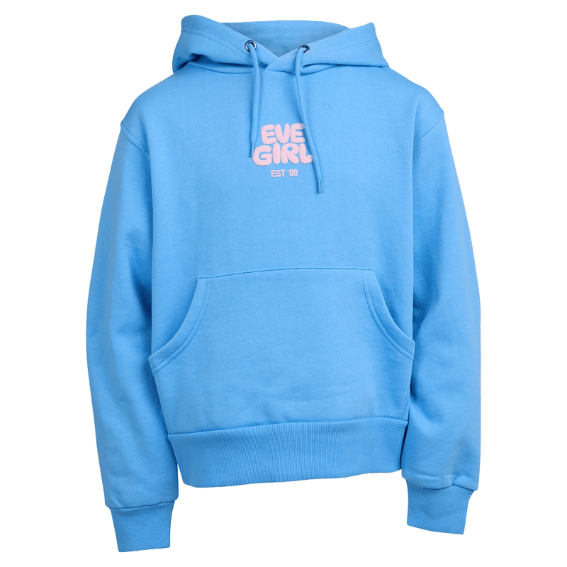 Main view of the Eve Girl Sport Club Hoodie in Blue colourway, girls's model