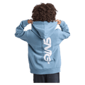 Back view of the St Goliath Challenger Hoodie in Mid Blue colourway, kids's model