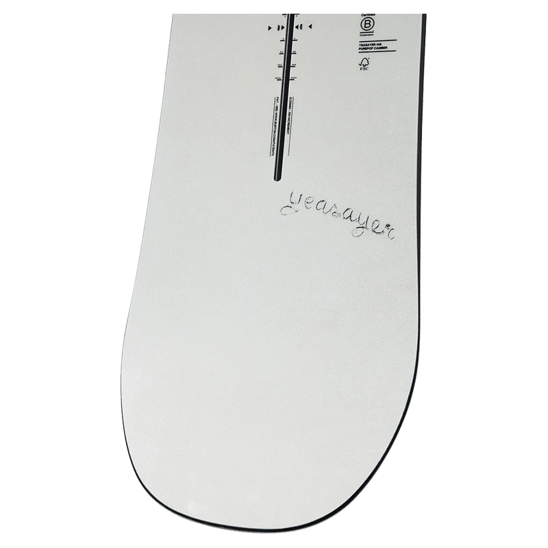Tail view of the Burton Yeasayer Paws Snowboard, 26/27 women's model