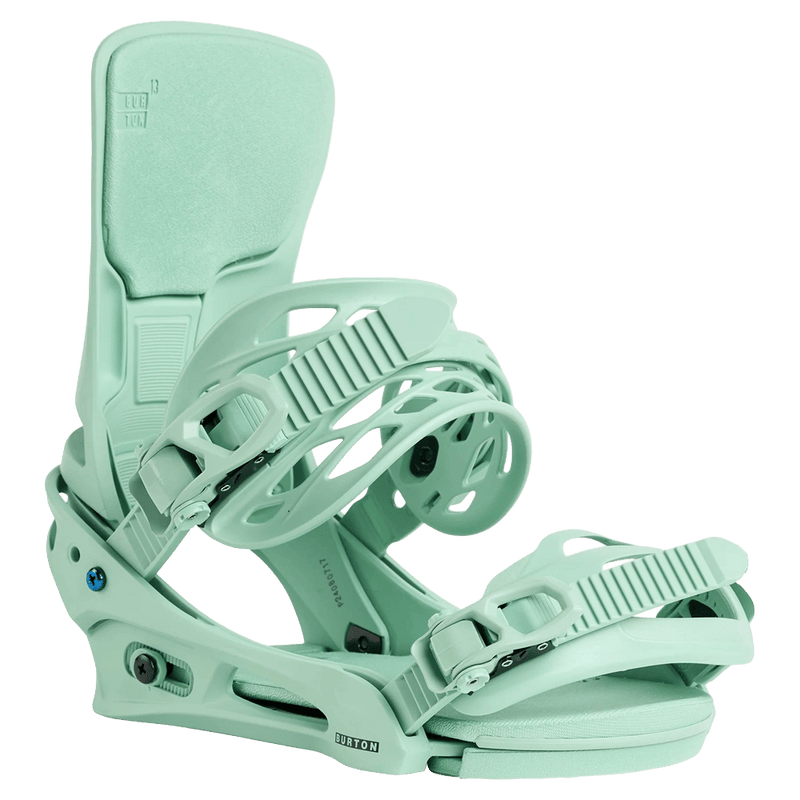 Mint Green Burton Cartel X Snowboard Bindings strap view