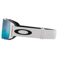 Side view of the Oakley Line Miner Pro XL Goggles in White, Prizm Sapphire and Iced lens, unisex model