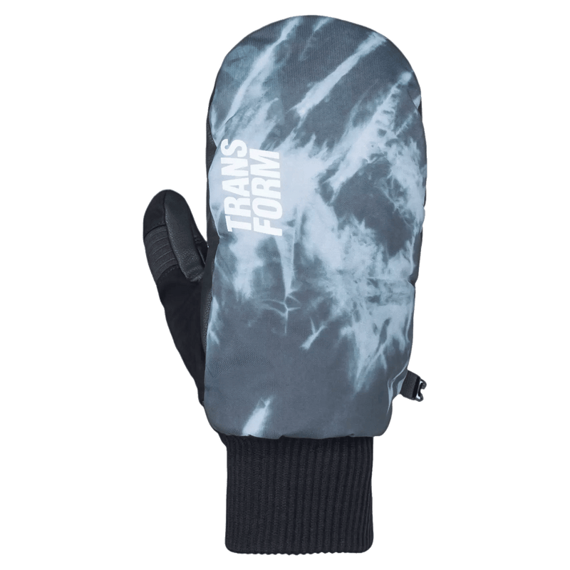 Main view of the Transform KO Mitts in Tie Dye colourway, unisex model