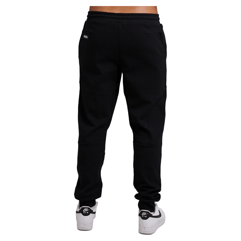 Back view of the St. Goliath Tech Track Pants in Black colourway, men's model