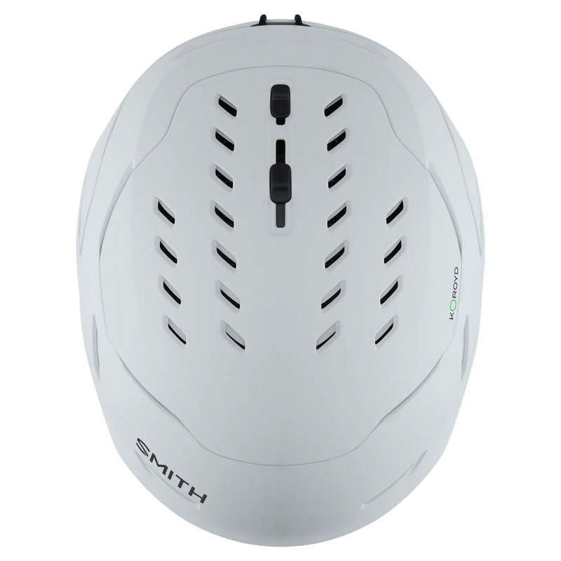 Top view of the Smith Vantage 2 MIPS Helmet in Matte White colourway, unisex's model