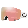 Main view of the Oakley Fall Line XL Goggles in Matte White, Prizm Rose Gold lens, unisex model
