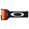 Side view of the Oakley Line Miner XM Goggles in Matte Black, Prizm Torch lens, unisex model