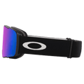 Side view of the Oakley Line Miner Pro XM Goggles in Matte Black, Prizm Argon and Iced lens, unisex model