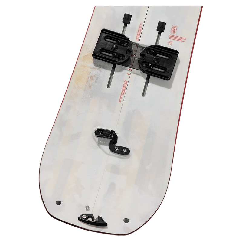 Tail view of the Burton High Fidelity Black and White Splitboard, 26/27 unisex's model