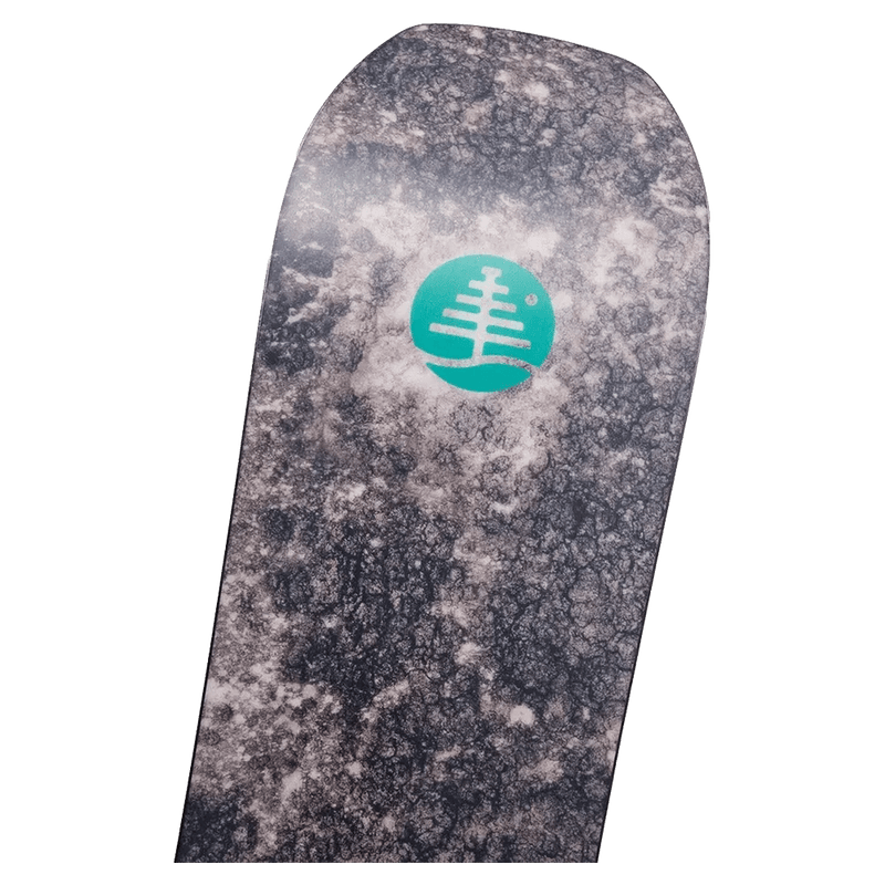 Base view of the Burton Hometown Hero Earth Snowboard, 26/27 unisex's model
