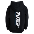 Back view of the St Goliath Challenger Hoodie in Washed Black colourway, kids's model