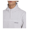 front view of man wearing the Billabong Adiv Mock Pop Hoodie in Light Grey Heather