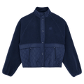 Solo view of the PE NATION Technique Quilt Dark Navy Jacket, 26/27 Womens's model