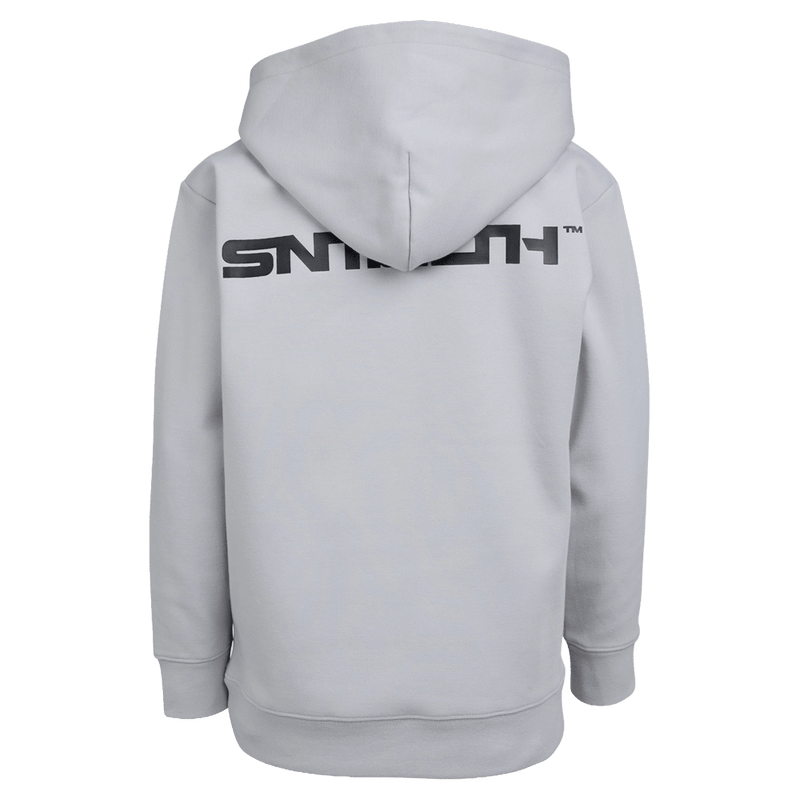 Back view of the St Goliath Freestyle Hoodie in Grey colourway, kids's model