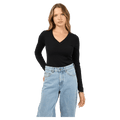 Ashton Knit Vee L/S Top - Womens