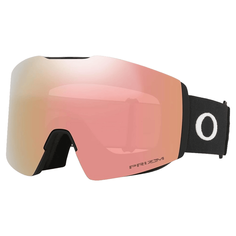 Main view of the Oakley Fall Line XL Goggles in Matte Black, Prizm Rose Gold lens, unisex model
