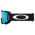 Side view of the Oakley Line Miner XM Goggles in Matte Black, Prizm Sapphire lens, unisex model