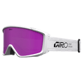 Main view of the Giro Index 2.0 Goggles in Stacked White, Pink lens, unisex model